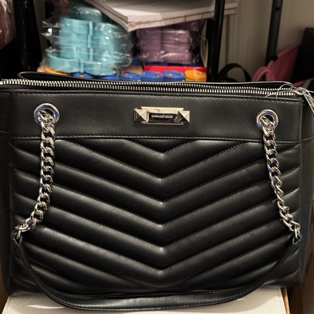 Michael Kors Black Quilted Shoulder Bag